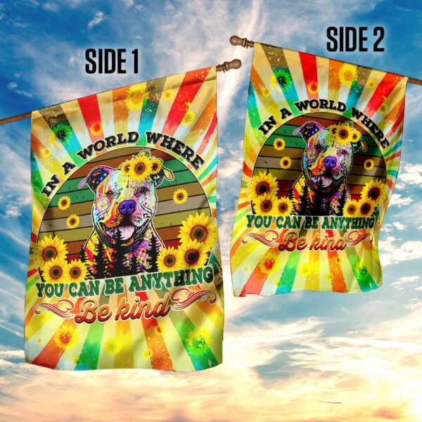 Hippie Peace Pit Bull Flag: Psychedelic Dog Lover Banner - Image 10