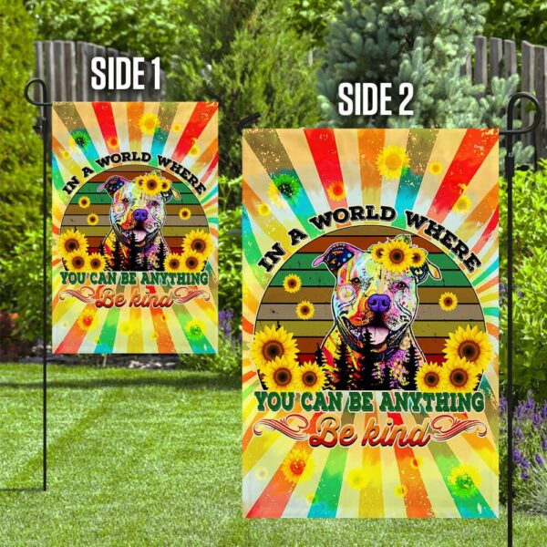 Hippie Peace Pit Bull Flag: Psychedelic Dog Lover Banner - Image 5