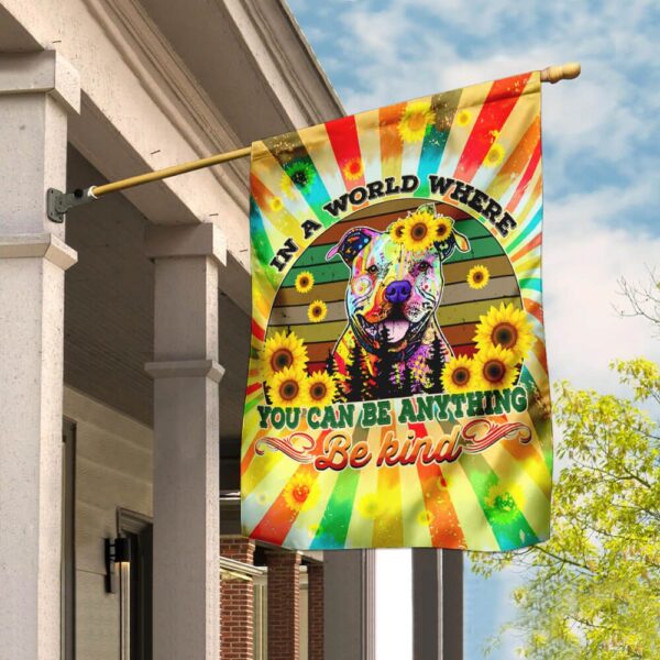 Hippie Peace Pit Bull Flag: Psychedelic Dog Lover Banner - Image 6