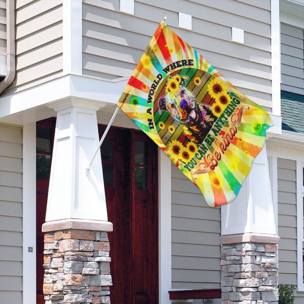 Hippie Peace Pit Bull Flag: Psychedelic Dog Lover Banner - Image 9