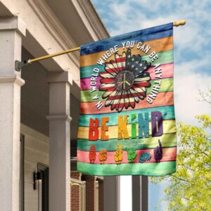 Be Kind ASL Hippie Flag: Sign Language Peace Symbol