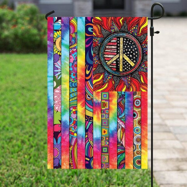 Hippie Sunflower. Peace Sign Flag THH2387F - Image 6