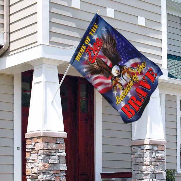 Home of the Free, Because of the Brave Flag: QNK192F - Image 4