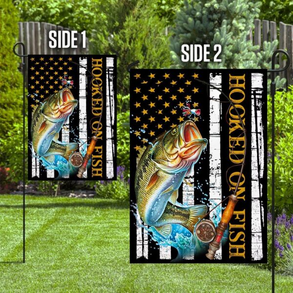 Hooked On Fish Flag: QNN16F - Nautical Outdoor Decor - Image 10