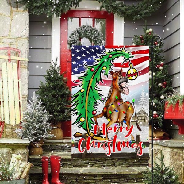 Funny Horse Christmas Flag - LNT826F - Image 3