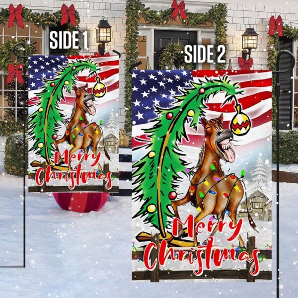 Funny Horse Christmas Flag - LNT826F - Image 4