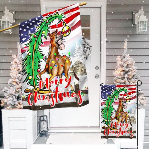 Funny Horse Christmas Flag - LNT826F - Image 5