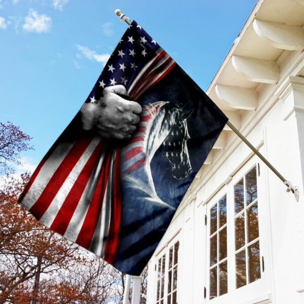 Patriotic Horse 4th of July Flag - QLP14F - Image 2