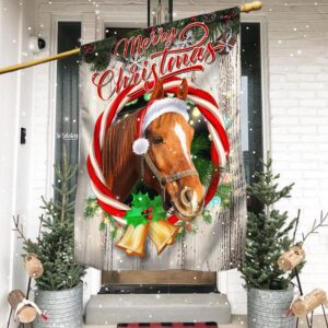 Horse Christmas Garden Flag - Festive Holiday Decor TQN764F