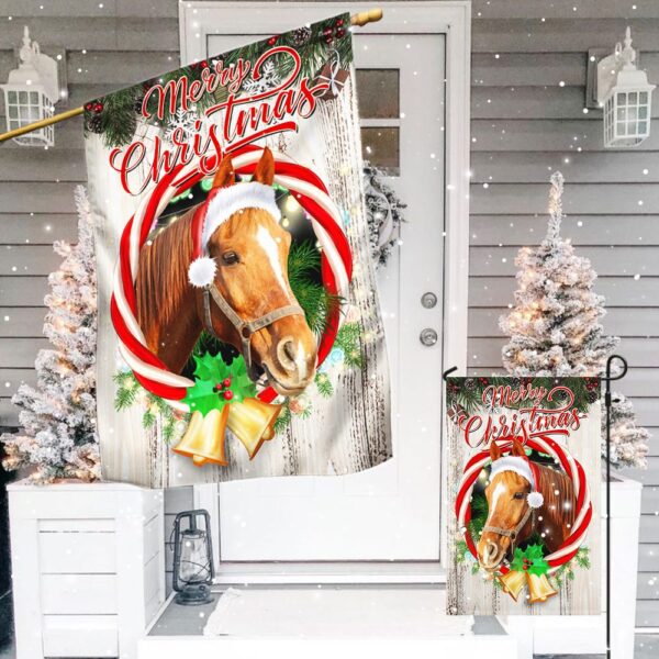 Horse Christmas Garden Flag - Festive Holiday Decor TQN764F - Image 5