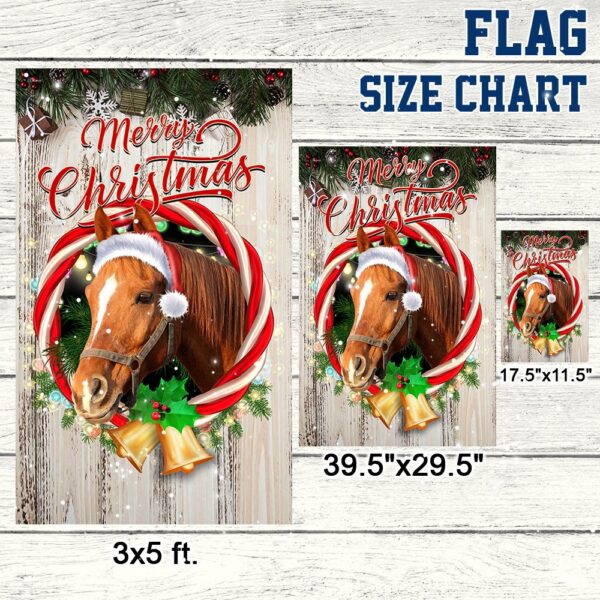 Horse Christmas Garden Flag - Festive Holiday Decor TQN764F - Image 7