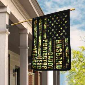 Veteran Dad Hero Flag: THN2168F - Husband, Protector Gift
