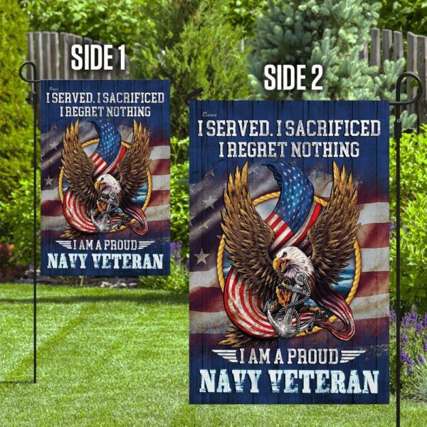 Proud Navy Veteran Garden Flag: Show Your Military Pride - Image 3
