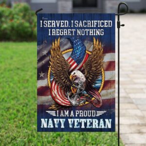 Proud Navy Veteran Garden Flag: Show Your Military Pride