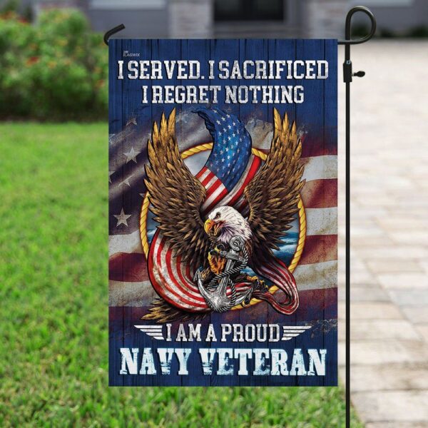 Proud Navy Veteran Garden Flag: Show Your Military Pride