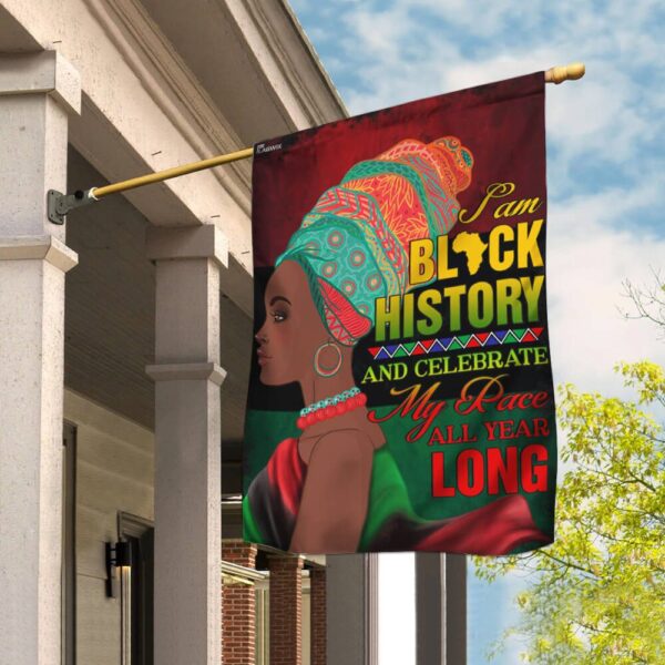 I Am Black History: Black Woman Flag