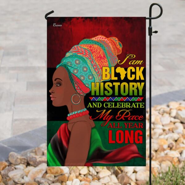 I Am Black History: Black Woman Flag - Image 8
