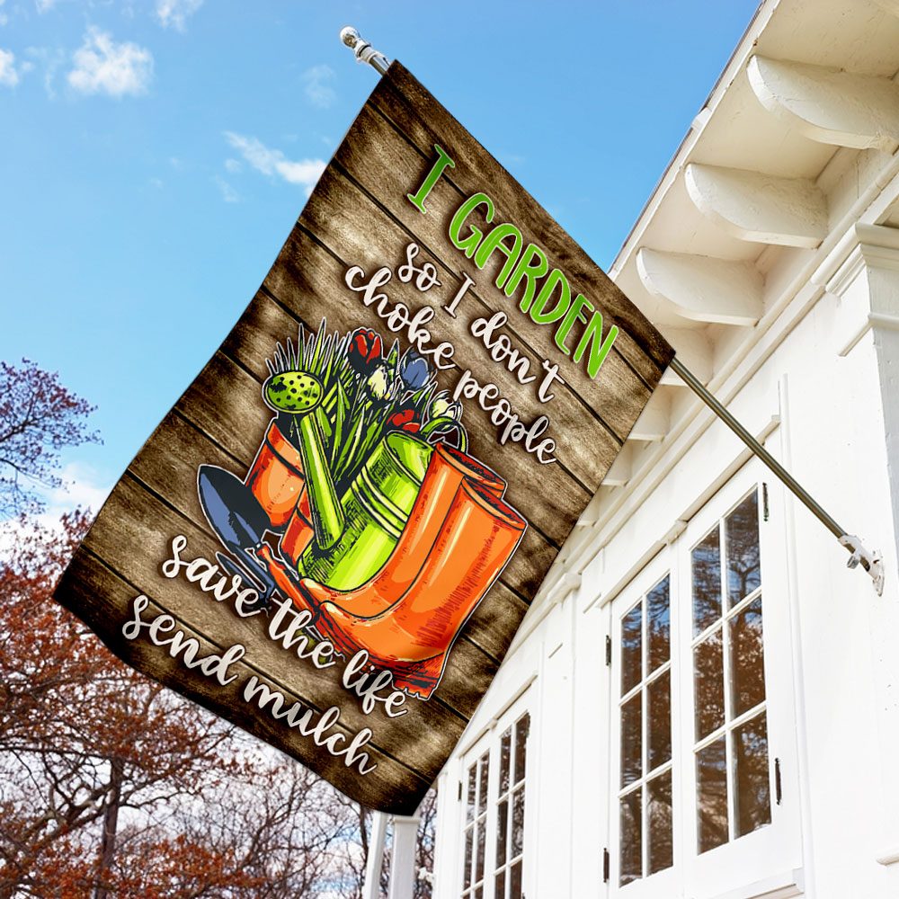 I Garden, I Don't Choke: Funny Gardening Flag - Image 2