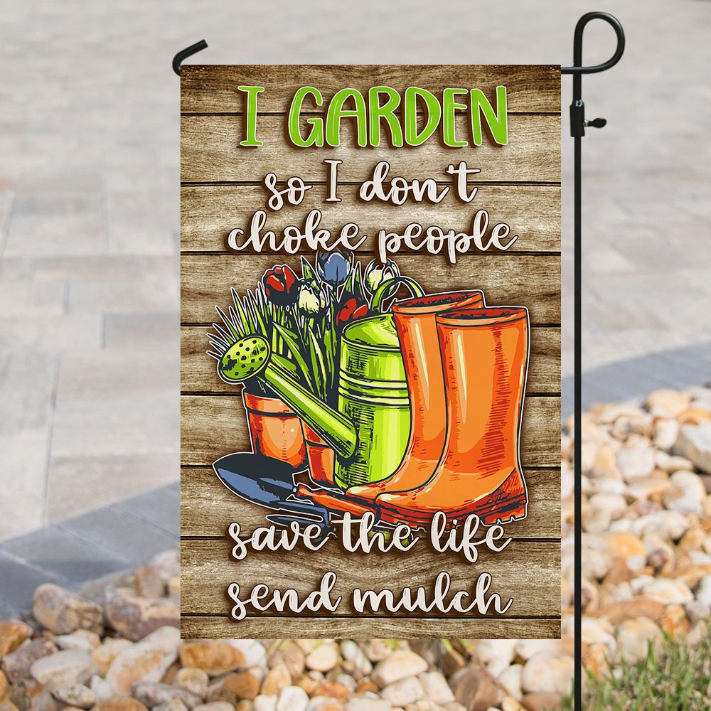 I Garden, I Don't Choke: Funny Gardening Flag - Image 8