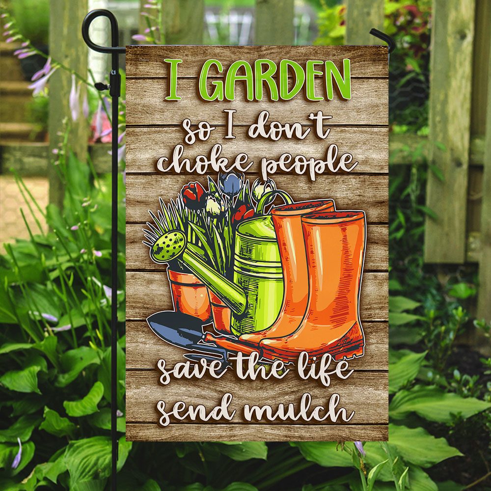 I Garden, I Don't Choke: Funny Gardening Flag - Image 7