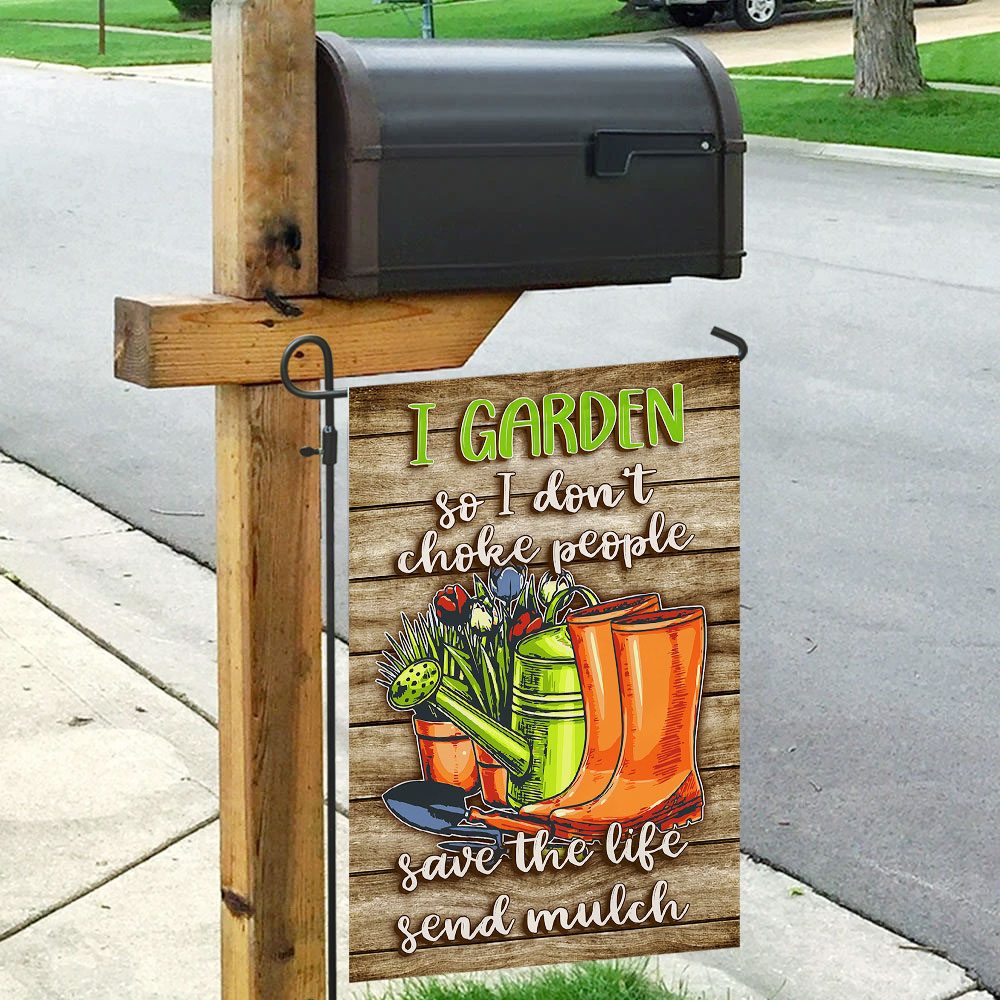 I Garden, I Don't Choke: Funny Gardening Flag - Image 9