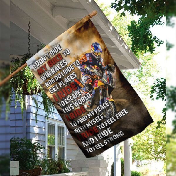 I Ride To Feel Strong: Motocross Flag PS63Fl - Image 10