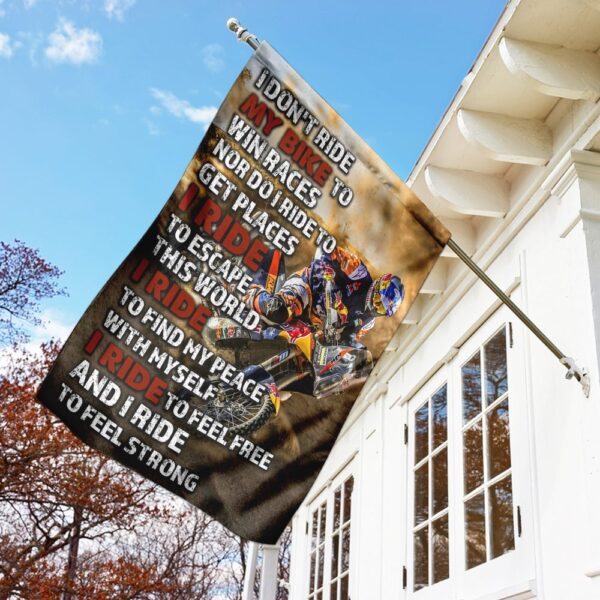 I Ride To Feel Strong: Motocross Flag PS63Fl - Image 9