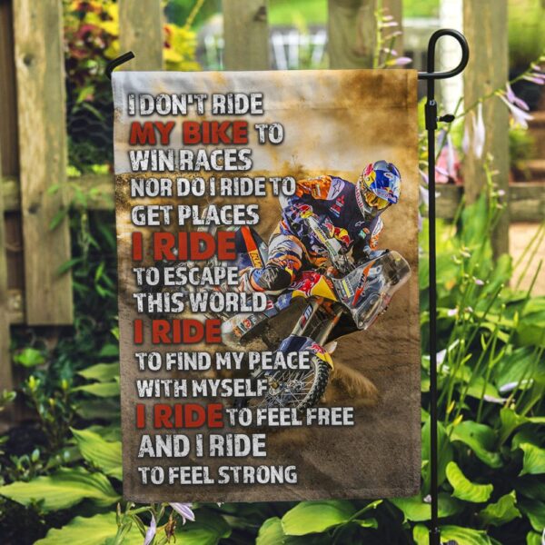 I Ride To Feel Strong: Motocross Flag PS63Fl - Image 5