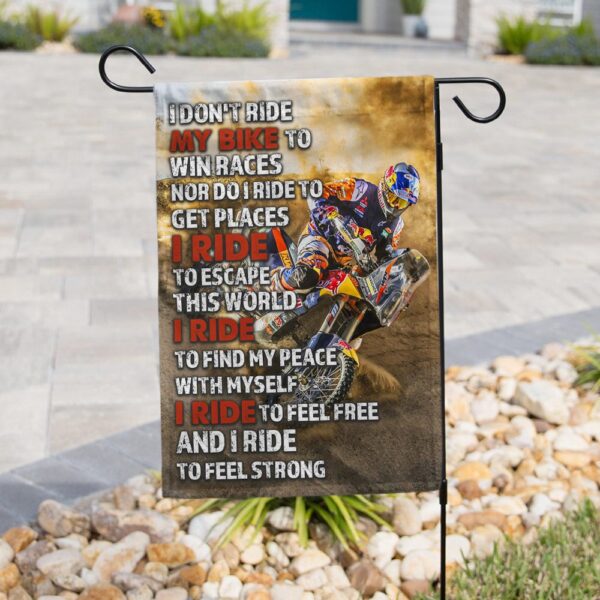 I Ride To Feel Strong: Motocross Flag PS63Fl - Image 4