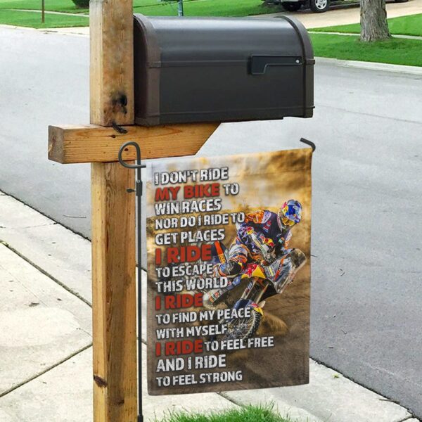 I Ride To Feel Strong: Motocross Flag PS63Fl - Image 3