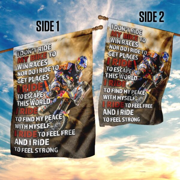 I Ride To Feel Strong: Motocross Flag PS63Fl - Image 7