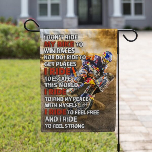 I Ride To Feel Strong: Motocross Flag PS63Fl - Image 6