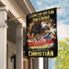 I Stand For Our Flag I Kneel For The Cross. American Eagle Christian Cross Flag THB2202F