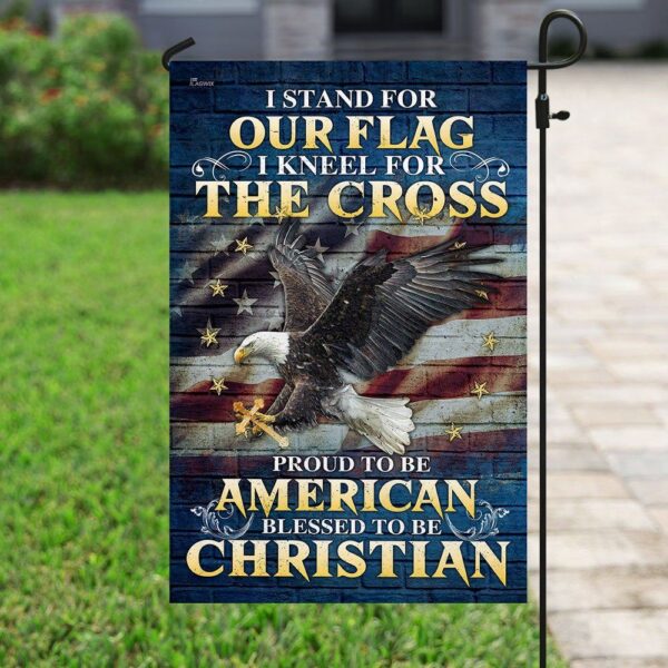 Garden Flag: I Stand For Our Garden, I Kneel For The Cross