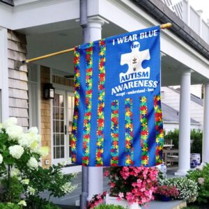 I Wear Blue Autism Awareness Flag: Show Your Support