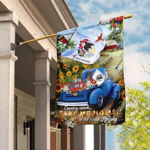 Illinois Country Roads Flag: PSL166Fv11 - Authentic State Pride - Image 6