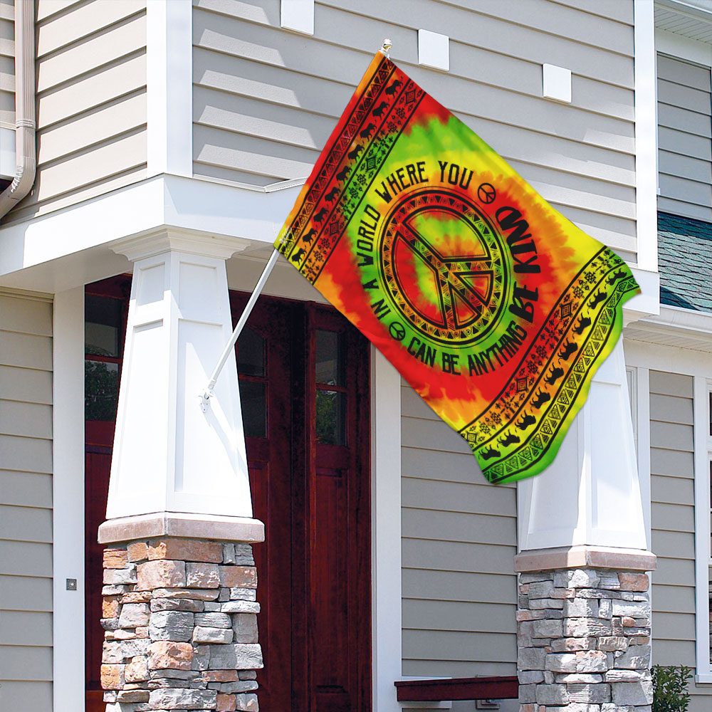 Be Kind Hippie Flag: In A World Where You Can Be Anything - Image 4