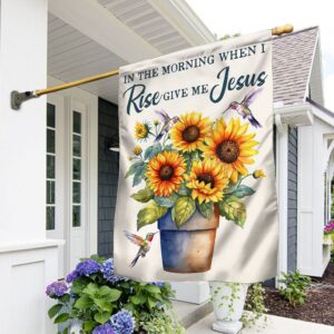 Jesus Sunflower Flag: In The Morning When I Rise