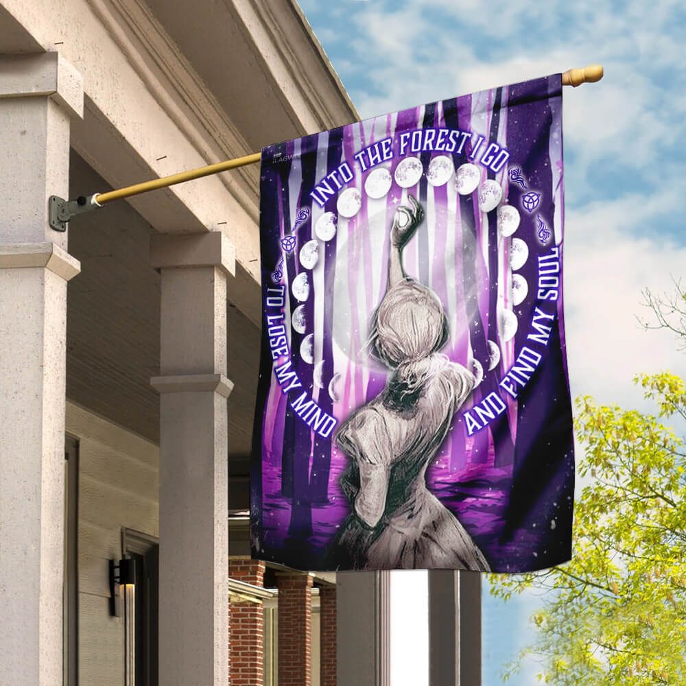 Into the Forest I Go Moon Phases Flag: PN141F - Image 6