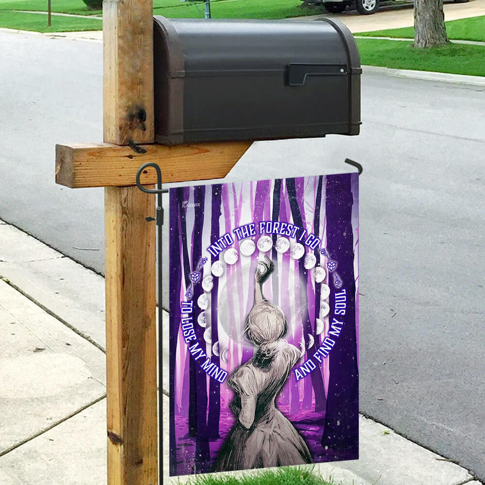 Into the Forest I Go Moon Phases Flag: PN141F - Image 4