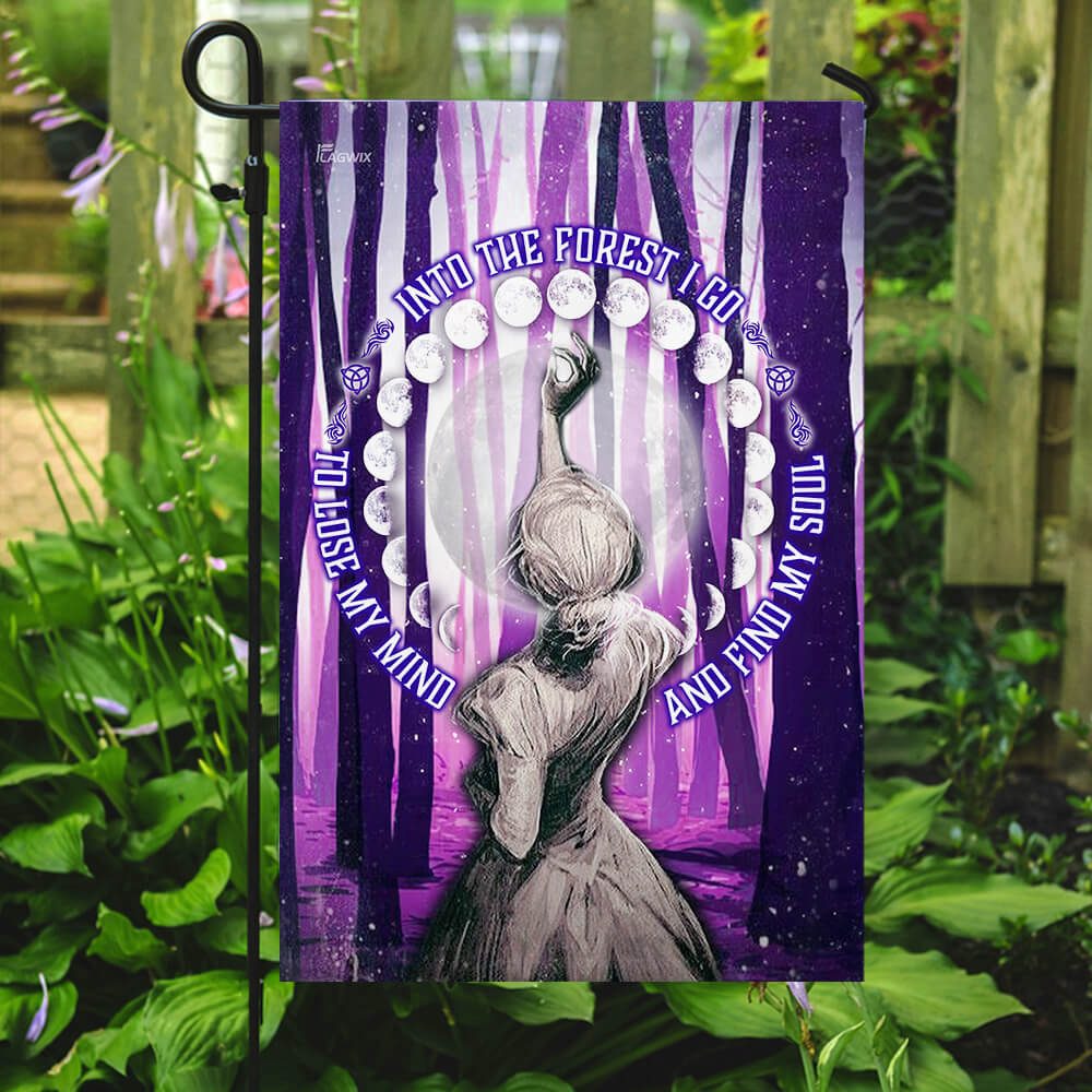 Into the Forest I Go Moon Phases Flag: PN141F - Image 2