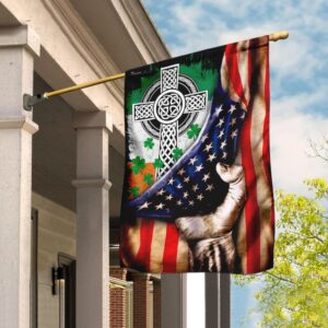 Irish Celtic Knot Christian Cross Flag THN2076F1