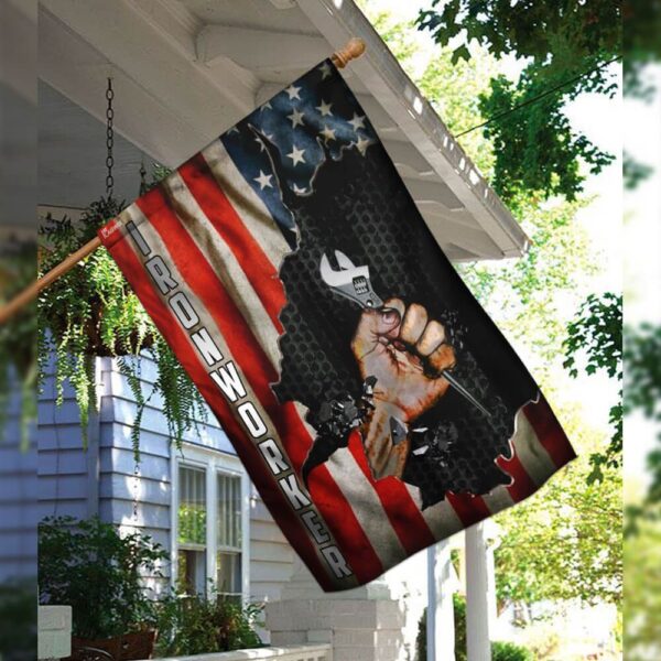 Ironworker American Flag Hat - THB2132F: Durable & Patriotic Headwear - Image 3