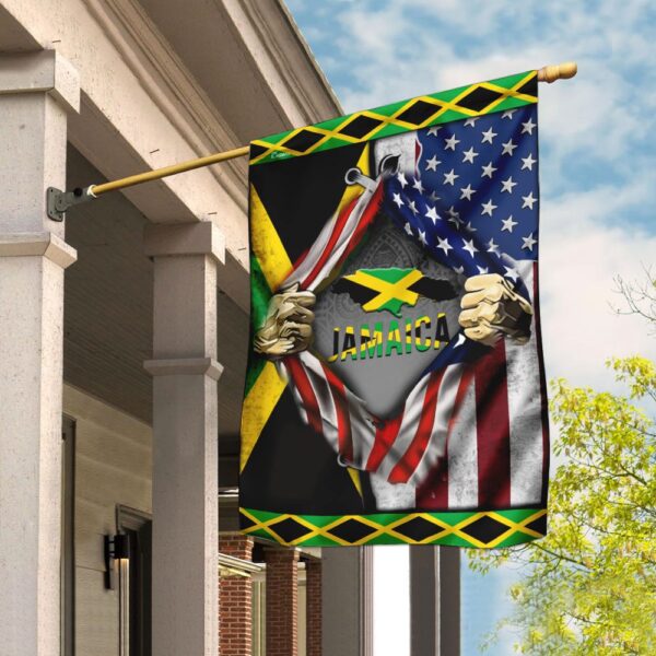 Jamaica & America Flag: DDH1937F - Unique Dual Nation Design