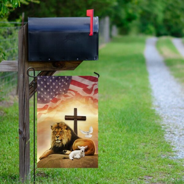 Jesus Lion Lamb Holy Spirit Flag: Christian Faith Banner - Image 9