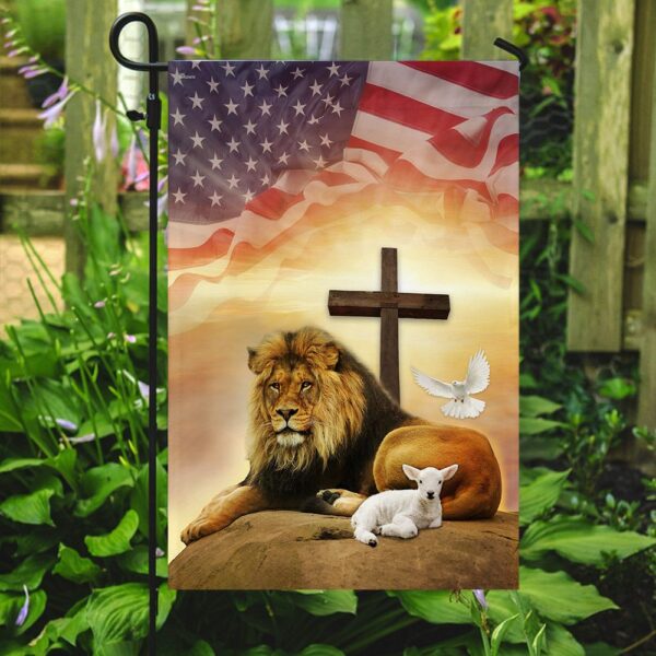 Jesus Lion Lamb Holy Spirit Flag: Christian Faith Banner - Image 7