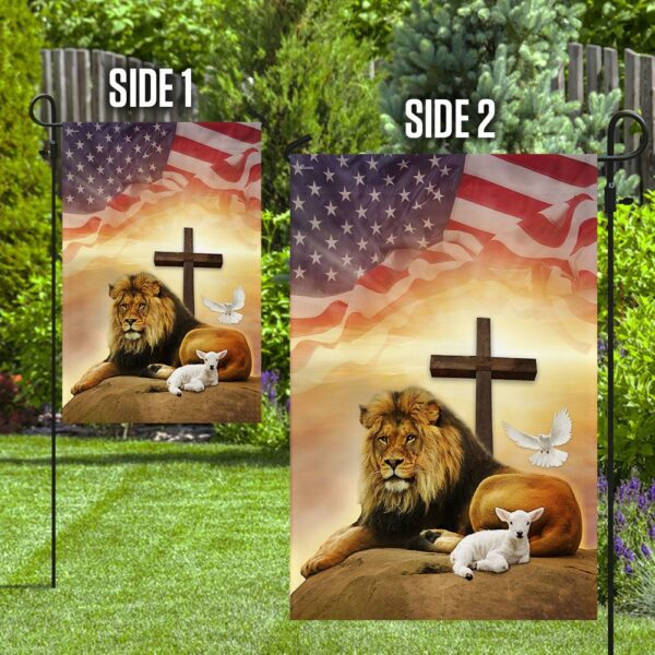 Jesus Lion Lamb Holy Spirit Flag: Christian Faith Banner - Image 8