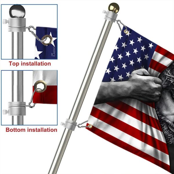 Jesus American Flag Don�t Be Afraid, Just Have Faith Grommet Flag TRL06GF - Image 6