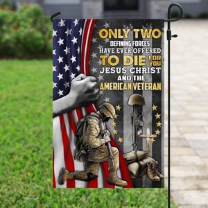 Jesus, Veteran, & American Flag Garden Decor