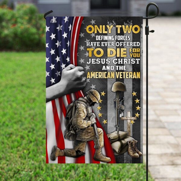 Jesus, Veteran, & American Flag Garden Decor